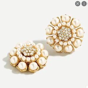 NWT Layered pearl and crystal stud earrings $ firm